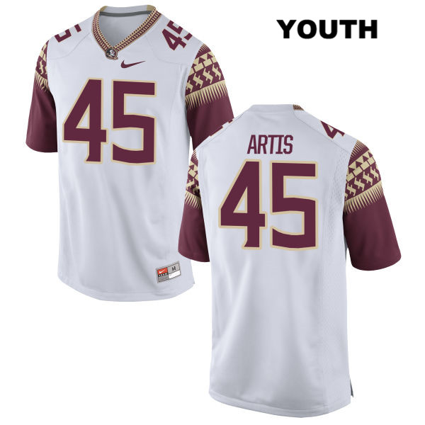 Youth NCAA Nike Florida State Seminoles #45 Demetrius Artis College White Stitched Authentic Football Jersey VHR2269UK